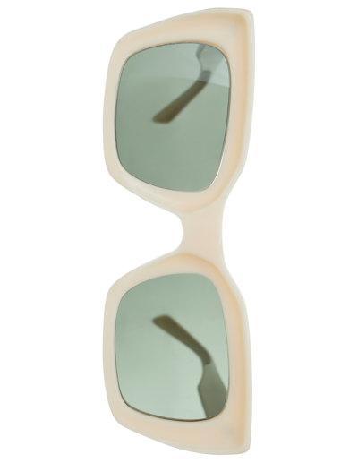 Shop Undercover Rectangular Sunglasses In Beige