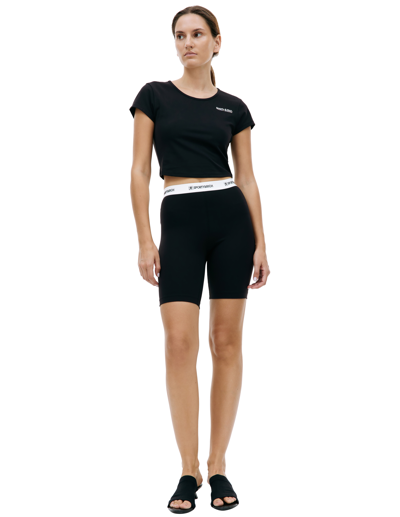 Shop Sporty And Rich 80s Runner Biker Shorts In Black