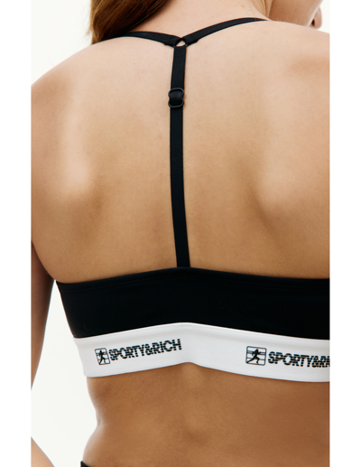 Sporty And Rich Runner Sport Bra In Black