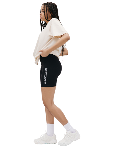 Sporty And Rich Black Athletic Club Biker Short In Black