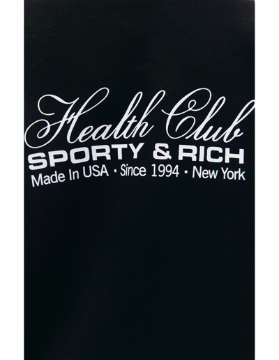 Shop Sporty And Rich Black 'health Club' Sweatshirt