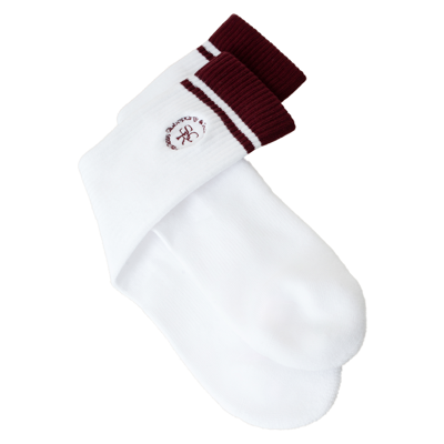 Shop Sporty And Rich 'src' Logo Embroidered Socks In White