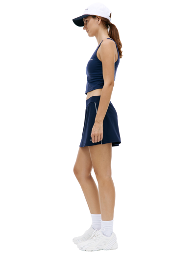 Sporty And Rich Sporty & Rich Logo Printed Sleeveless Tank Top In Navy Blue