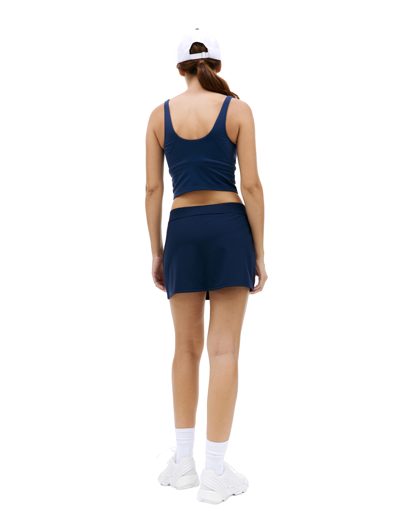 Sporty And Rich Sporty & Rich Logo Printed Sleeveless Tank Top In Navy Blue