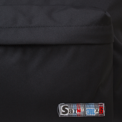 Shop Saint Michael Black Small Backpack  With Logo Patch