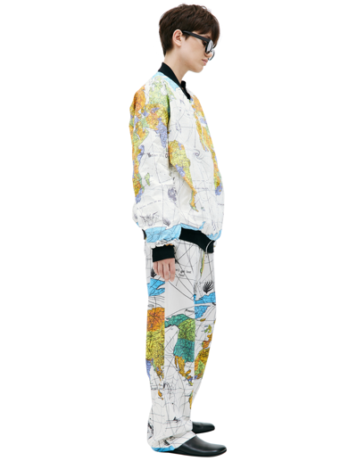 Saint Michael X Dr Woo Printed Bomber In White