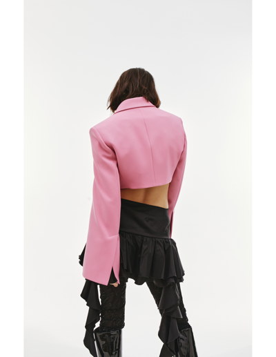 Shop Blumarine Pink Cropped Blazer