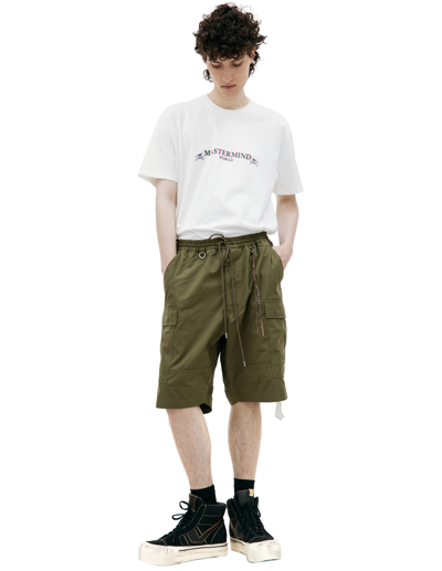 Shop Mastermind Japan Khaki Cargo Shorts