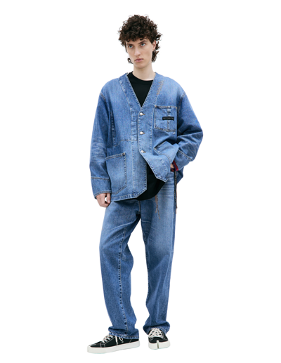Shop Mastermind Japan Blue Denim Jacket