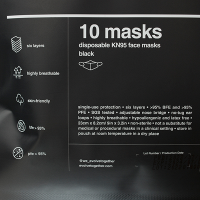 Shop Mastermind Japan Pack Of 10 Face Masks In Black