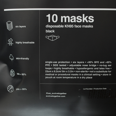 Mastermind Japan Pack Of 10 Face Masks In Black