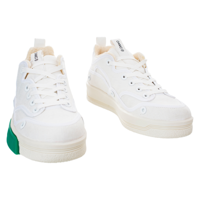 Shop Oamc Cosmos Leather Sneakers In White