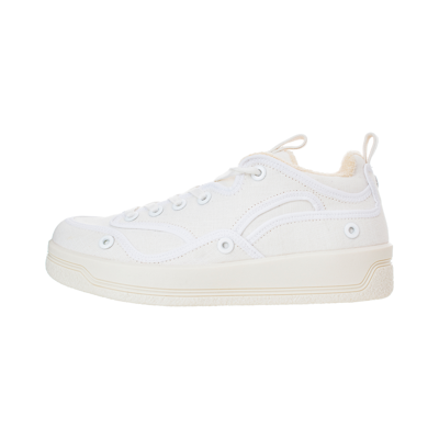 Shop Oamc Cosmos Leather Sneakers In White