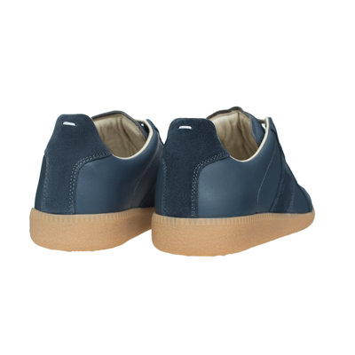 Shop Maison Margiela Navy Replica Sneakers In Navy Blue