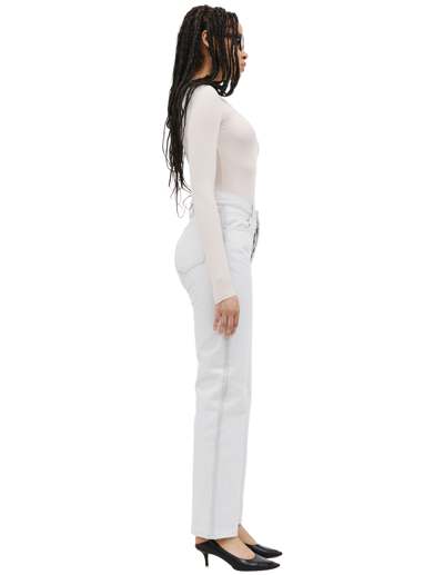 Shop Maison Margiela Straight Leg Jeans In White