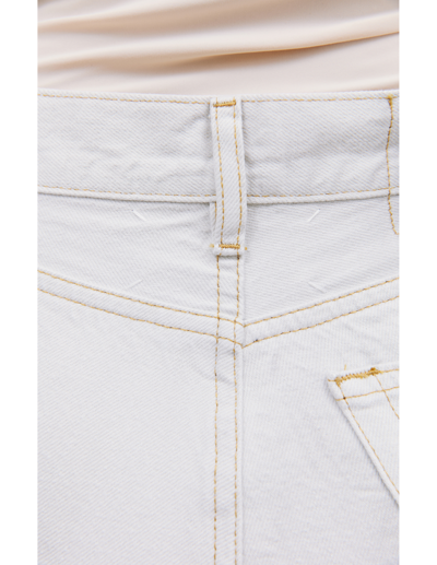 Shop Maison Margiela Straight Leg Jeans In White