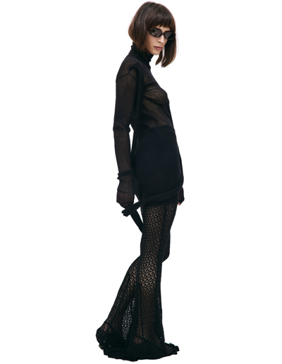 Quira Transparent Top With Open Back In Black