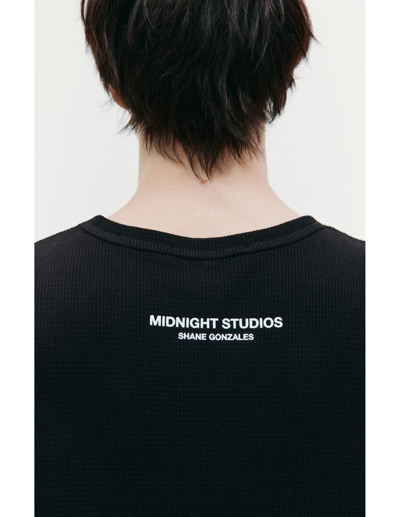 Shop Midnight Studios Machine Printed T-shirt In Black