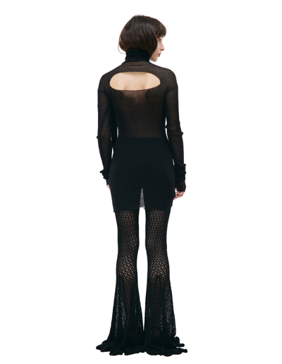 Shop Quira Transparent Top With Open Back In Black