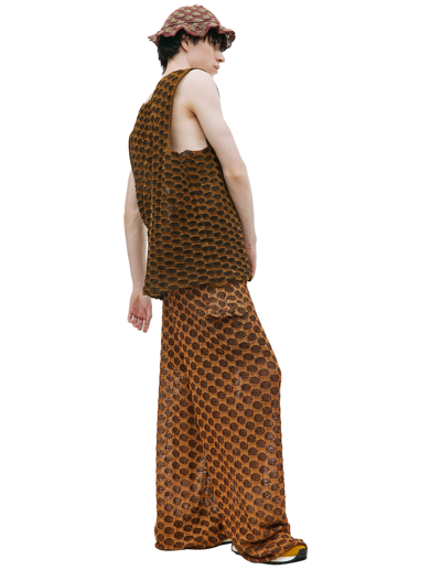 Isa Boulder Knitcheck Tank Top In Brown