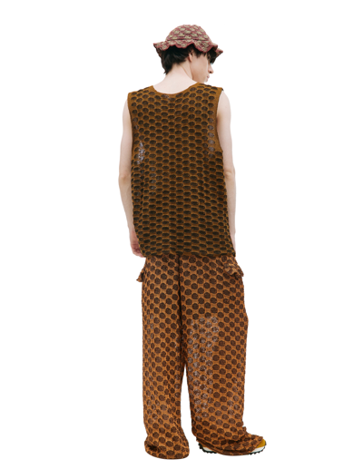 Isa Boulder Knitcheck Tank Top In Brown