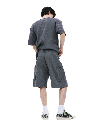 Isa Boulder Blue Lenticular Shorts In Blue