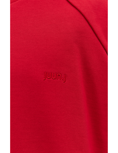 Shop Juunj Cotton 'mouvement' Sweatshirt In Red