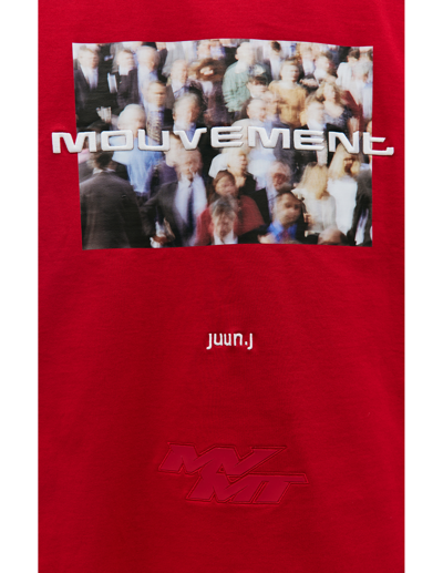 Shop Juunj Cotton Printed T-shirt In Red