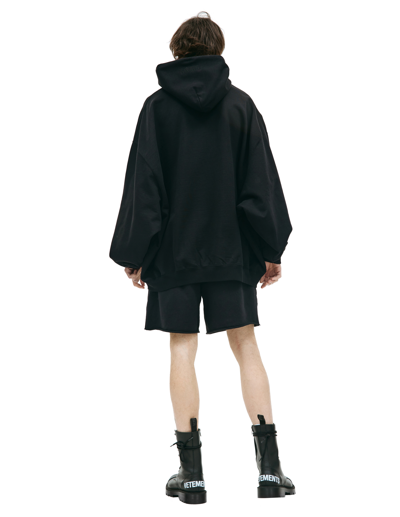 Shop Vetements Black Printed Hoodie