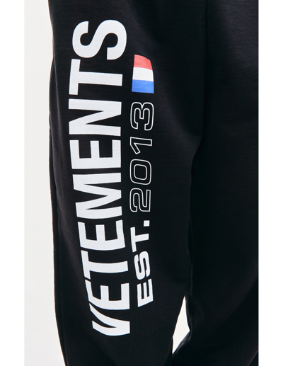Shop Vetements Flag Sweatpants In Black