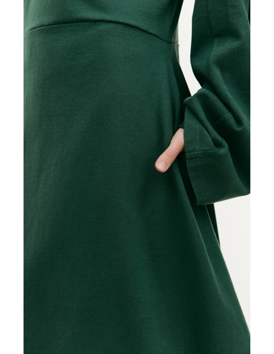 Shop Vetements Green Ruffle Midi Dress