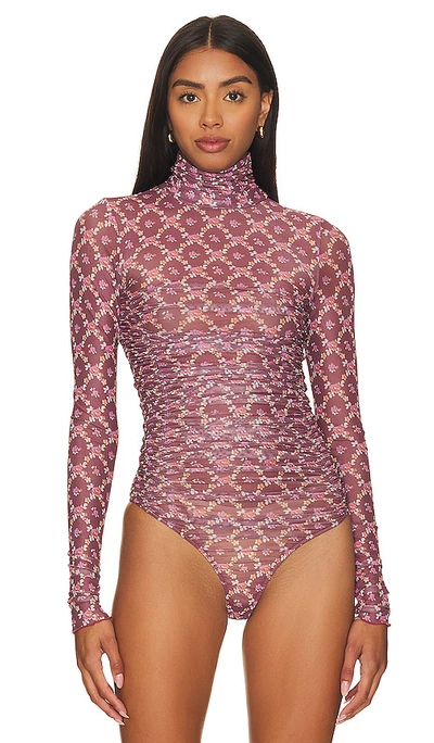 Shop Free People X Intimately Fp Under It All Bodysuit In Mauve