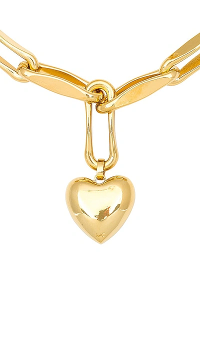 Joolz By Martha Calvo Heart Chain Necklace In Metallic Gold