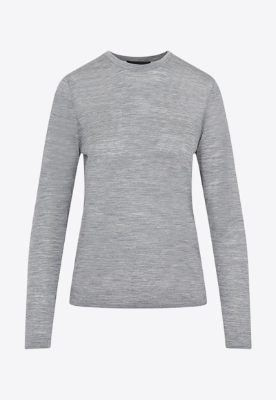 Shop Nili Lotan Candice Silk Sweater In Gray