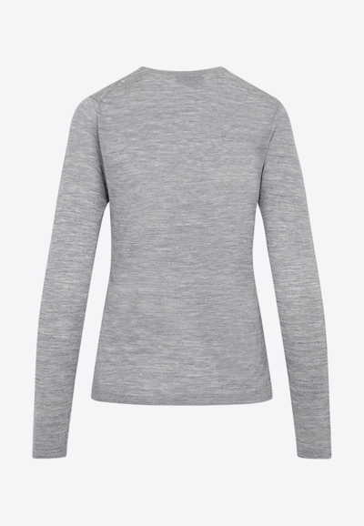 Shop Nili Lotan Candice Silk Sweater In Gray