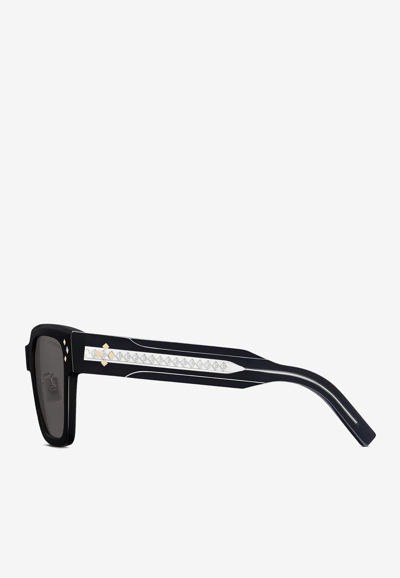 Shop Dior Cd Diamond S3f Square Sunglasses In Gray