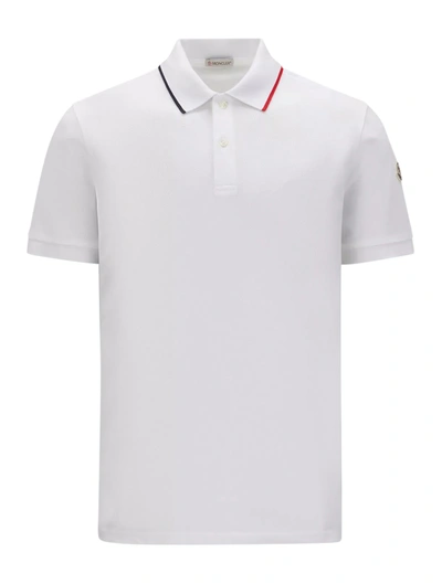 Shop Moncler Polo With Logo In White