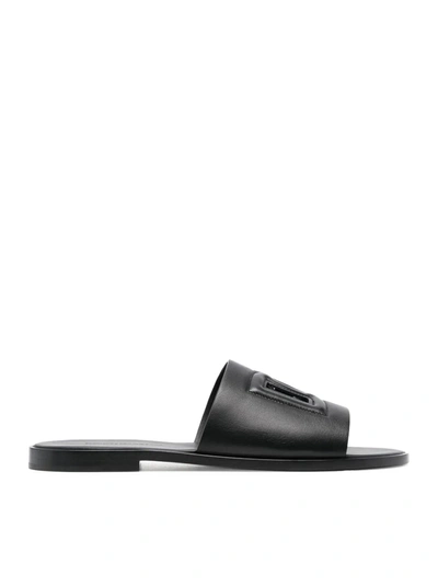 Shop Dolce & Gabbana Slides In Black