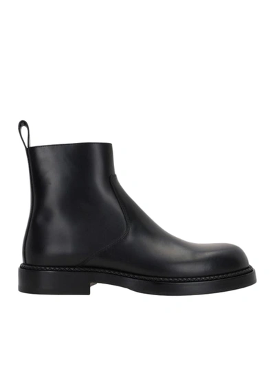 Shop Bottega Veneta Strut Ankle Boot In Smooth Leather In Black