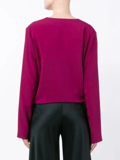 Shop Stella Mccartney Long Sleeve Top With Front Zip In Pink