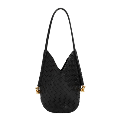 Shop Bottega Veneta Small Solstice Shoulder Bag In Black
