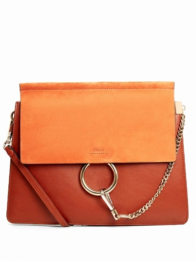 Chloé Faye Medium Suede And Leather Shoulder Bag