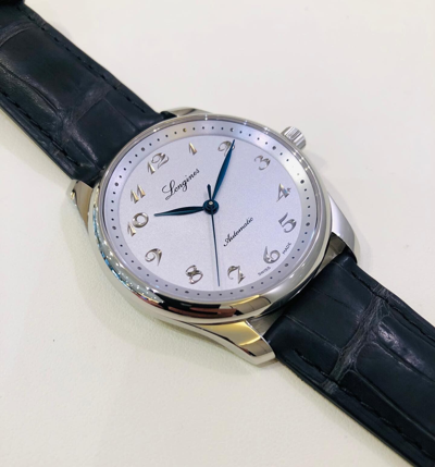 Pre-owned Longines Master Collection 190th Anniversary Grey Strap Men's Watch L27934732