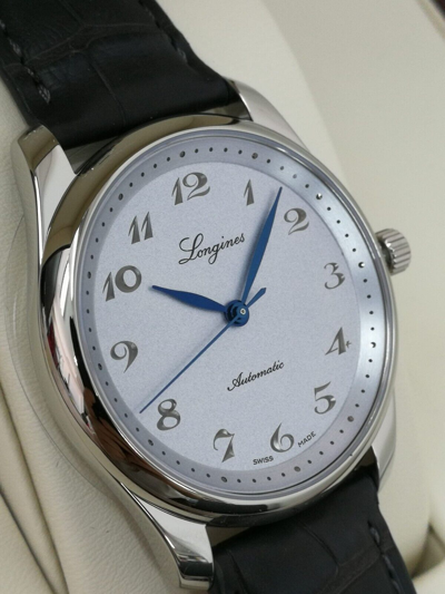 Pre-owned Longines Master Collection 190th Anniversary Grey Strap Men's Watch L27934732