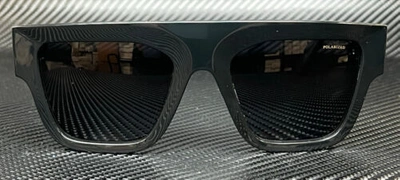 Pre-owned Versace Ve4430u Gb1 81 Black Dark Grey Polarized Men's 53 Mm Sunglasses In Gray