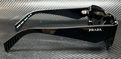 Pre-owned Prada Pr 27zs 16k08z Black Dark Grey Men's 54 Mm Sunglasses In Gray