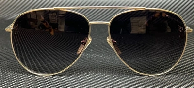 Pre-owned Prada Pr 73zs Zvn5d1 Gold Grey Gradient Women's 61 Mm Sunglasses In Gray