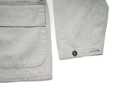 Pre-owned Momotaro Jeans $415 Top Gray Denim "gtb" Military Hoodie Jacket Mjk0050m31 L