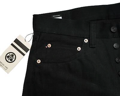 Pre-owned Momotaro $315 15.7oz Black Selvedge Denim Jeans "gtb" Tight Tapered B0306-lsp 31