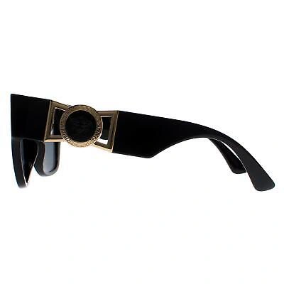 Pre-owned Versace Sunglasses Ve4415u Gb1/87 Black Dark Grey In Gray